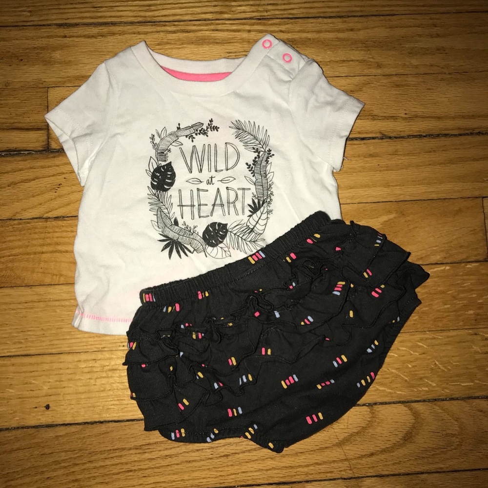 Wild at heart tee with bloomers